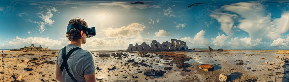 Virtual reality tours of Bronze Age settlements - obrazy, fototapety, plakaty 