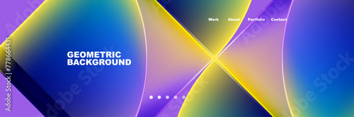 Circle triangle geometric web site page template. Vector Illustration For Wallpaper, Banner, Background, Card, Book Illustration, landing page