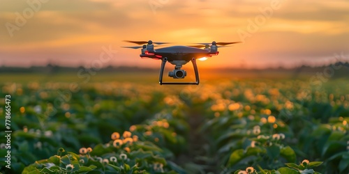 Precision Drone Mapping for Eco Friendly Agricultural Applications at Sunset