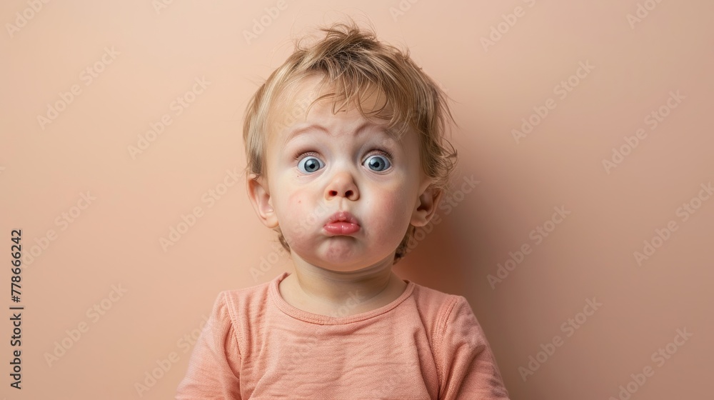 A toddler boy with a surprised expression on his face (funny looking people) A toddler boy with a surprised expression on his face (funny looking people)