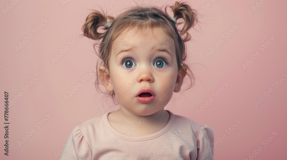 A little girl with curious expression (funny looking people) A little girl with curious expression (funny looking people)