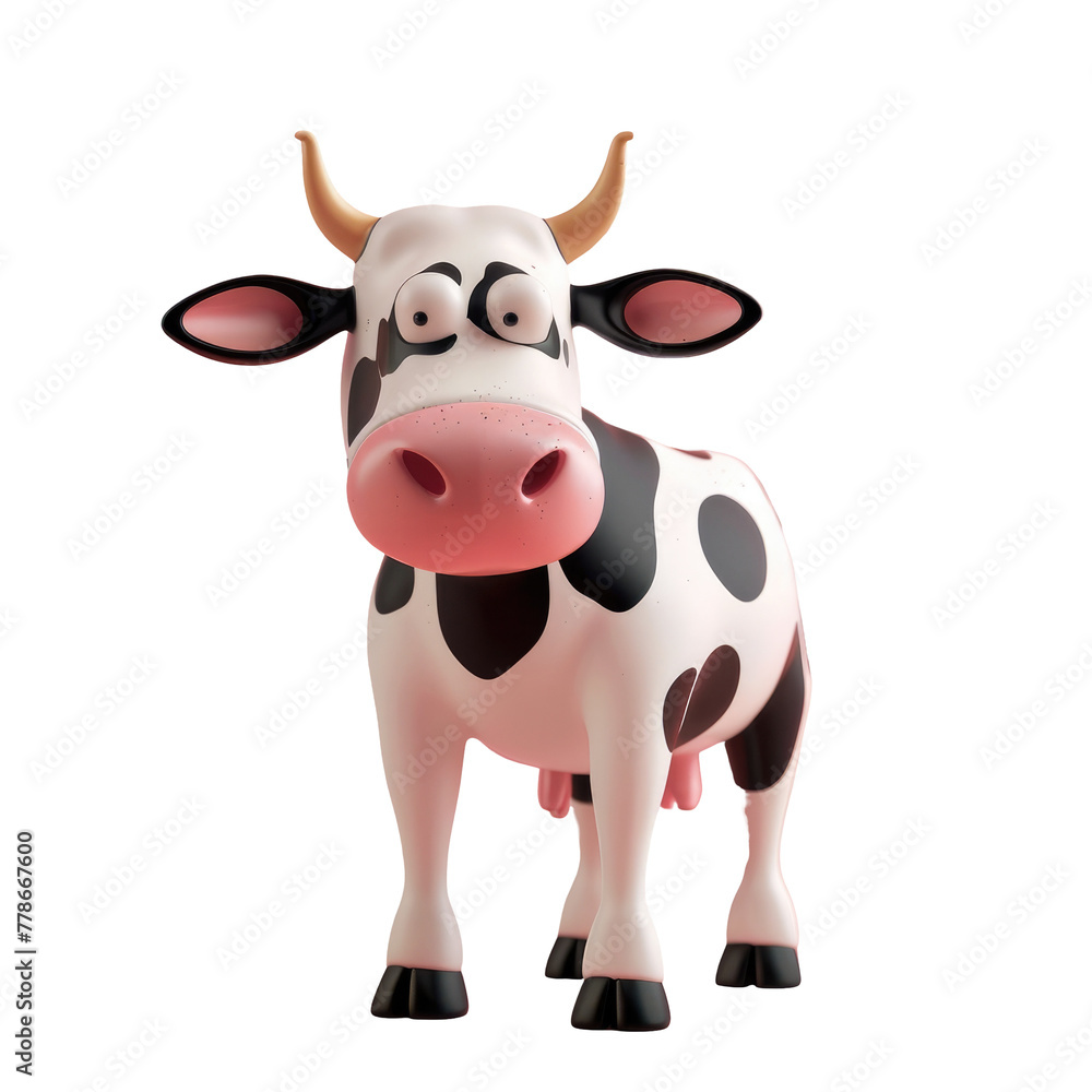 Cow standing up with Transparent Background