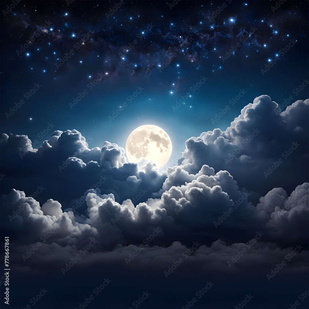 a big moon shining in the dark night sky a big moon shining in the dark night sky