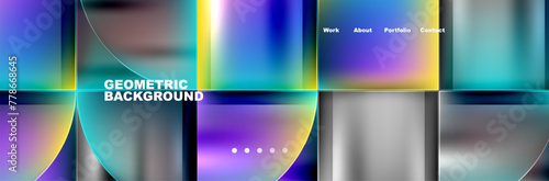 Trendy Simple Round Triangle and Circle with Gradients Abstract Background. Vector Illustration For Wallpaper, Banner, Background, Card, Book Illustration, landing page