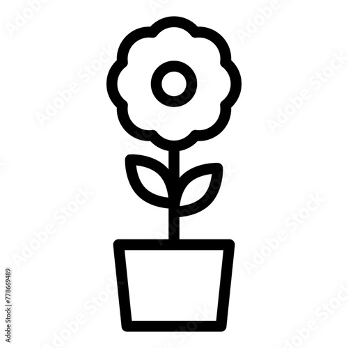 flower in pot icon 