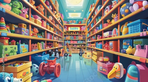 Whimsical and Vibrant Children s Toy Store Adventure Filled with Endless Fun and Wonder