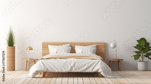 bright color home interior background cozy white bedroom