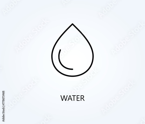 Water outline icon.