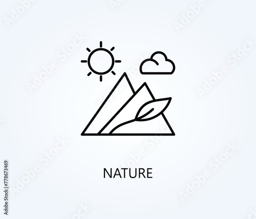 Nature outline icon.