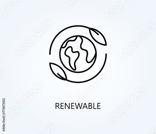Renewable outline icon.