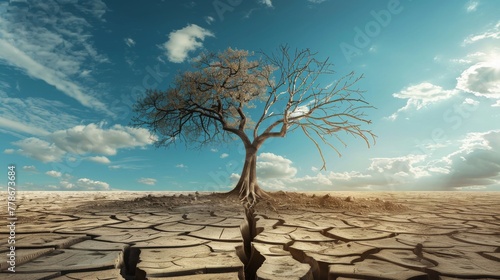 A solitary tree with a few ...