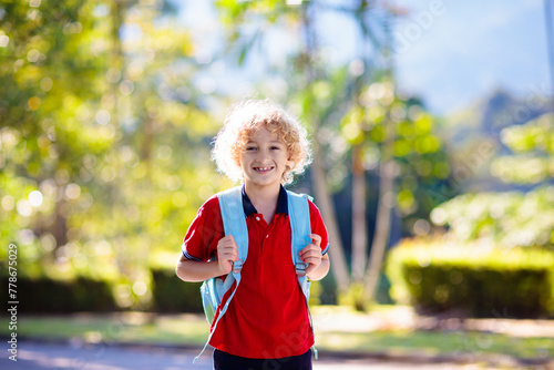 Child going back to school, year start photo