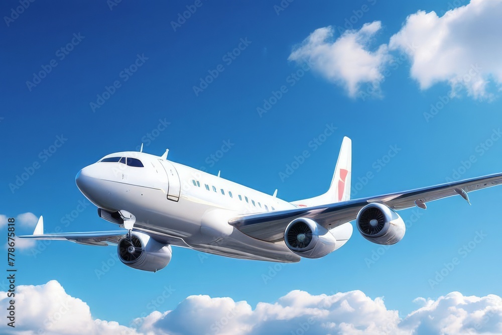 Fototapeta premium taking off from modern city in the airport