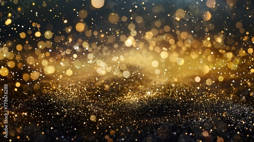 Golden glitter with stars background  © Ubix