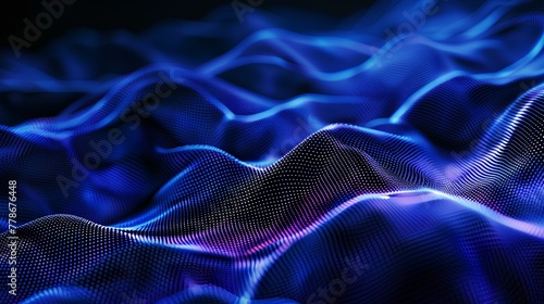 Blue Smoke Wave in Abstract Motion