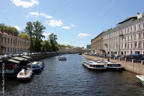 12 05 2023 St. Petersburg Russia. St. Petersburg is located in the north-west of the country on the coast of the Gulf of Finland at the mouth of the Neva River. photo