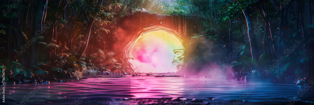 mystical portal opening to a fantastical realm, painted in the enchanting style of watercolor. mystical portal opening to a fantastical realm, painted in the enchanting style of watercolor.