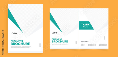 Bifold brochure design. Bifold brochure templates. The annual report cover page design. Corporate vertical booklet, company profile design. A4 business planning template.