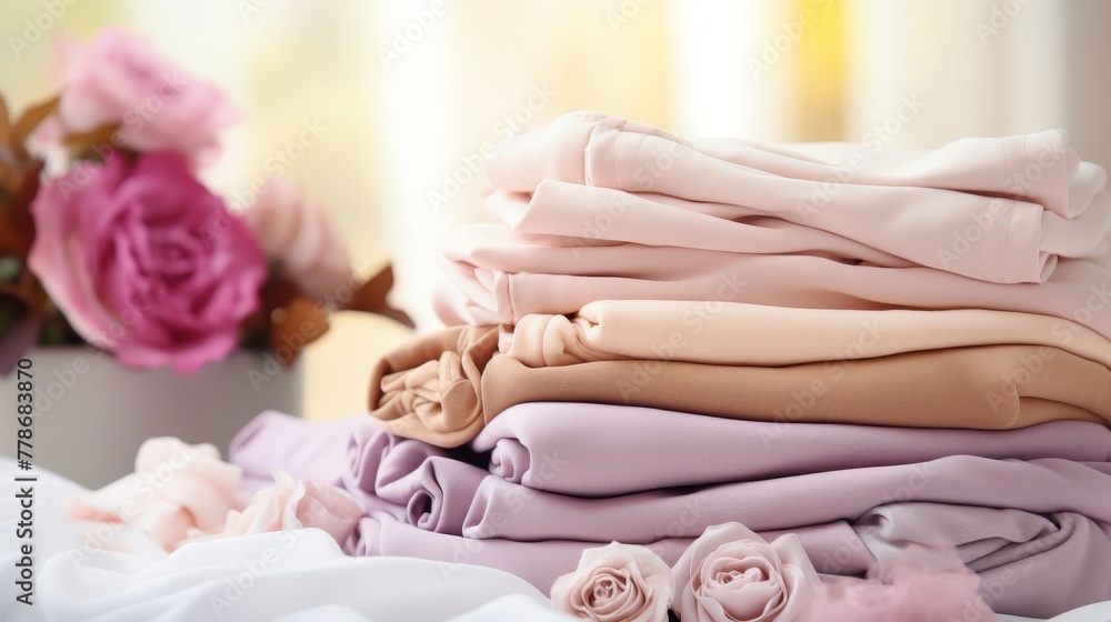 Gentle Baby Fabrics in a Pile of Calming Colors. Gentle Baby Fabrics in a Pile of Calming Colors.