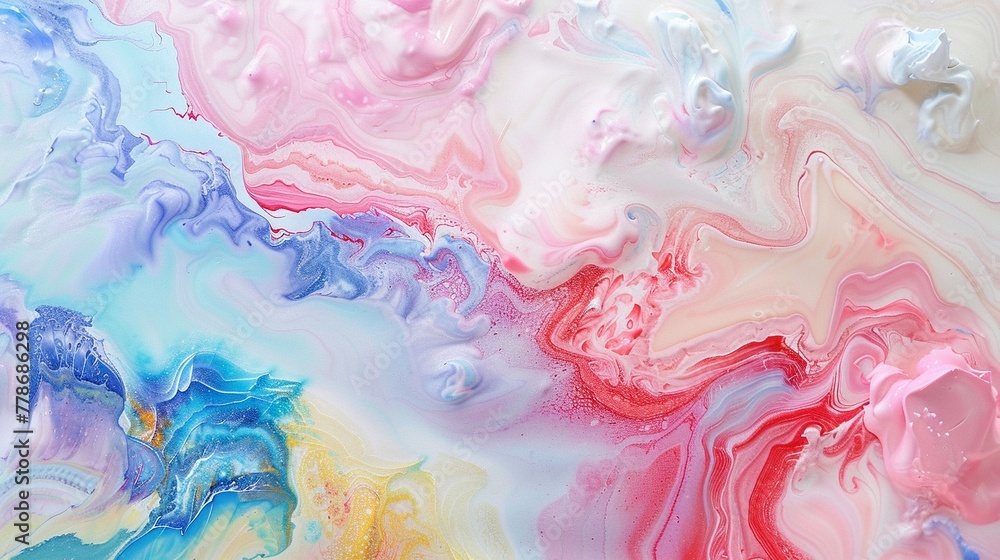 Pastel marbling, a canvas kissed by the soft hues of oil paint Pastel marbling, a canvas kissed by the soft hues of oil paint