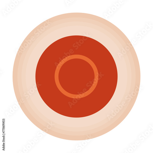 Brown frisbee plate icon isolated on transparent and white background. Close-up element for sport design decoration. Vector cartoon illustration. Sport equipment. Beach games and summer time.