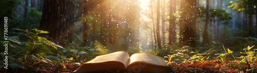  Inspirational books illuminating paths in a forest,