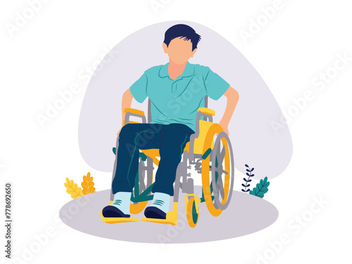 Boy with Wheelchair