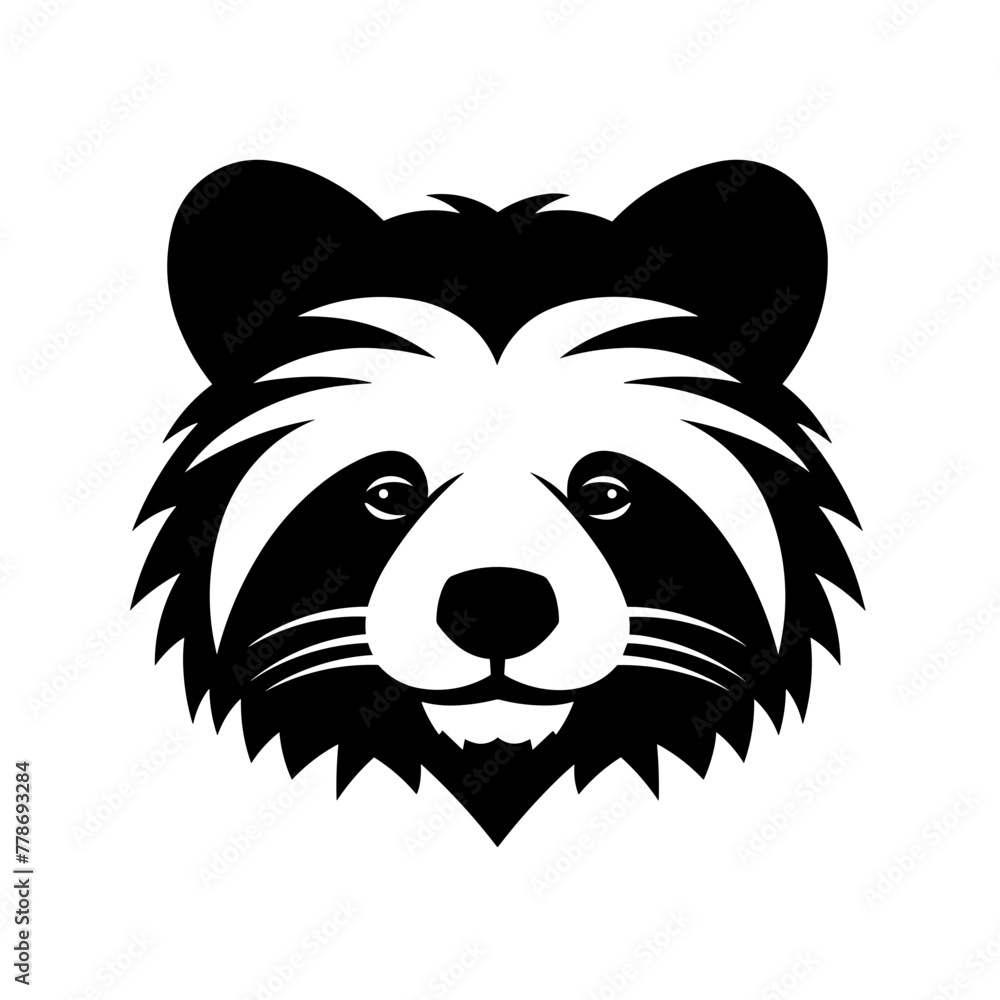 Simple red panda isolated black icon Simple red panda isolated black icon