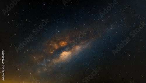 a photo of very dark starry night space taken from james webb space telescope night sky dark black and dark blue tone nebula ai generative photo