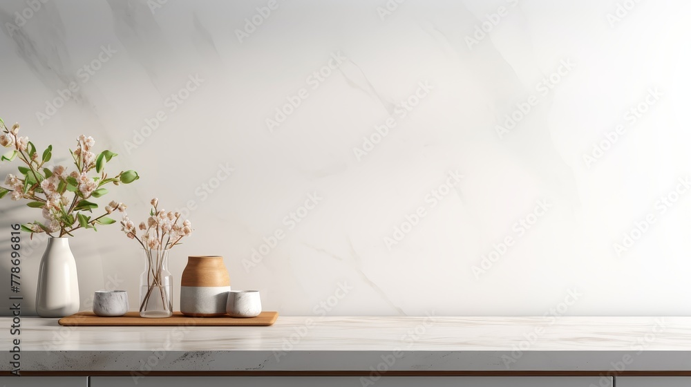 Marble stone empty table top of kitchen island Marble stone empty table top of kitchen island