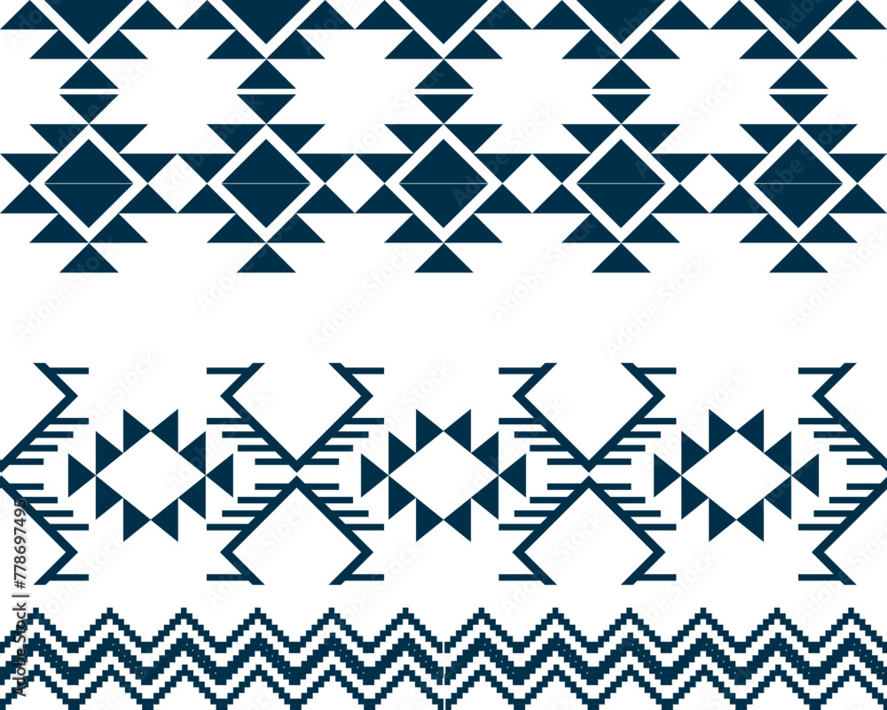 Fototapeta premium abstract Traditional geometric ethnic fabric pattern ornate elements with ethnic patterns design for textiles, rugs, clothing, sarong, scarf, batik, wrap, embroidery, print, curtain, carpet, wallpaper