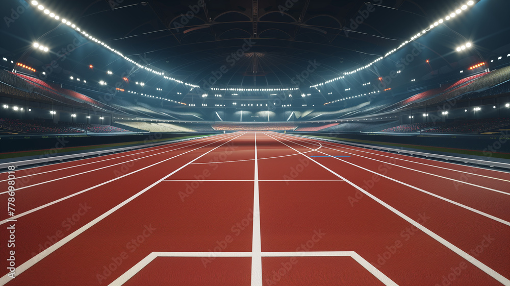 running track in a stadium