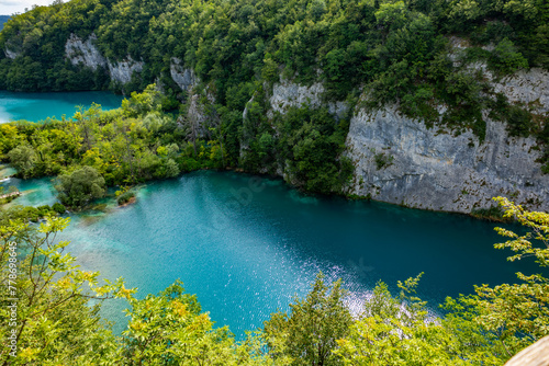 Beautiful landscape in the Plitvice Lakes National Park in Croatia