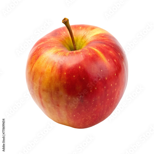 red fresh apple isolated con a transparent background