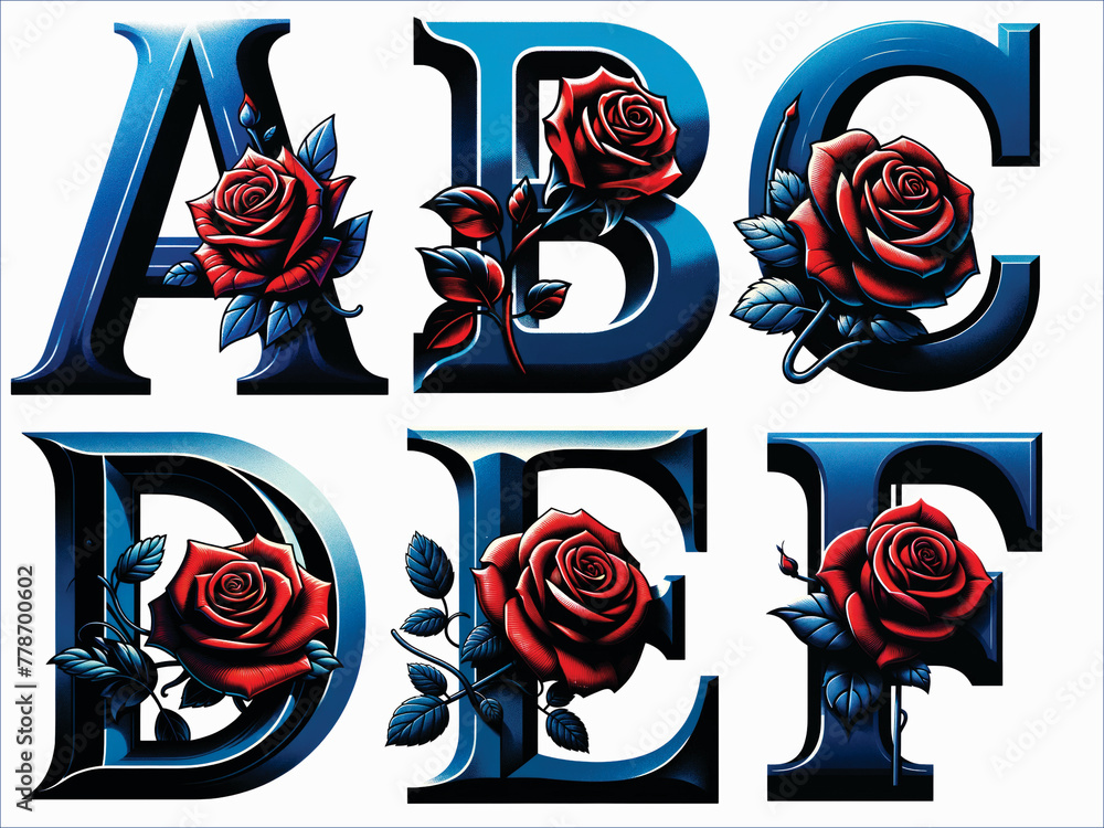 Alphabet Clipart,letters png,alphabet png,Watercolor Clipart,Transparent background,Letter Clipart,Blue with a single rose Alphabet Clipart,letters png,alphabet png,Watercolor Clipart,Transparent background,Letter Clipart,Blue with a single rose