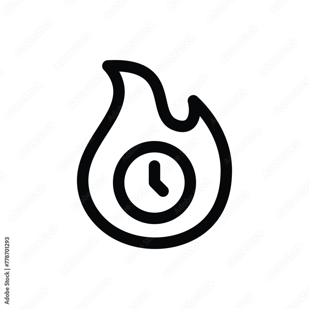 Simple Rush Hour line icon isolated on a white background Simple Rush Hour line icon isolated on a white background