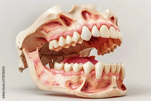 Detailed D Rendering of the Complex Human Mouth Anatomy with Teeth Gums Tongue and Lips