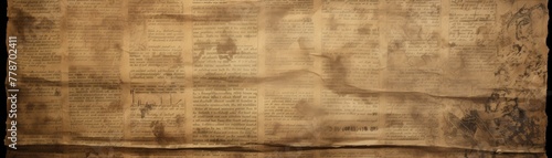 Old newspaper. Aged brown paper grunge vintage texture