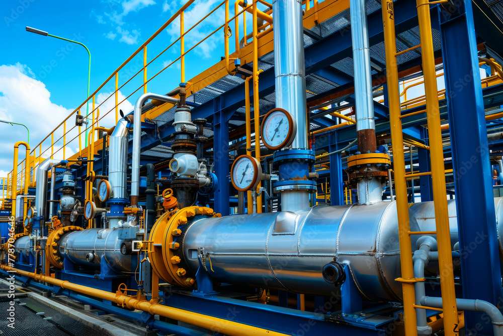 Industrial gas diaphragm compressor unit with extensive piping in a liquefied oxygen factory Industrial gas diaphragm compressor unit with extensive piping in a liquefied oxygen factory