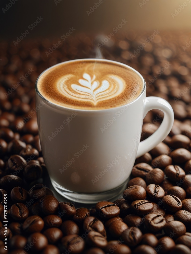 Photoshot of coffee latte ultra detailed Photoshot of coffee latte ultra detailed