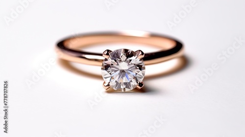 Jewelry ring on a white background. Jewelry background.