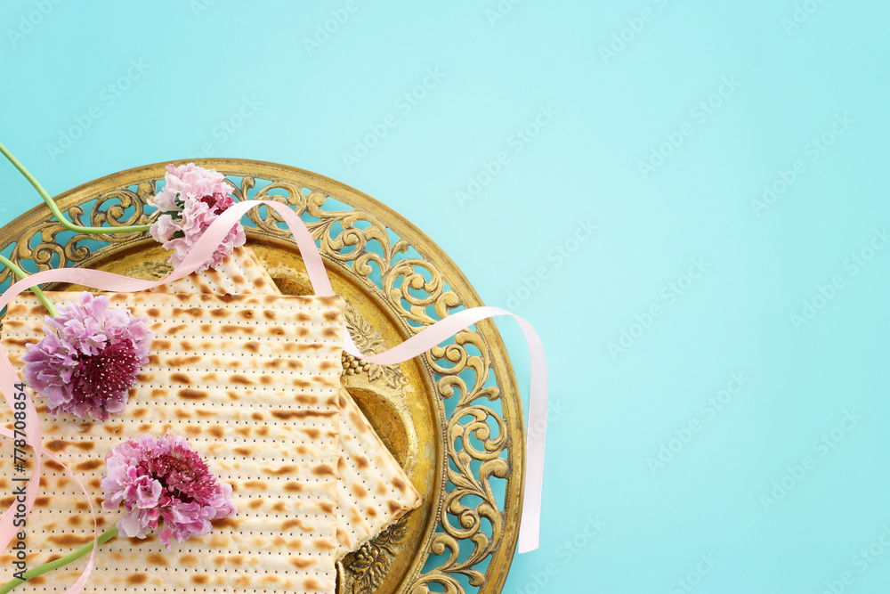 Pesah celebration concept (jewish Passover holiday) - obrazy, fototapety, plakaty 