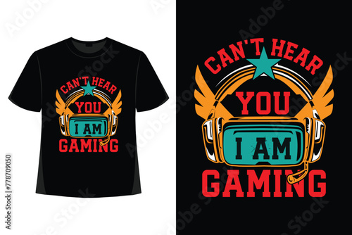 Gamer T-shirt Design Gaming Apparel 
