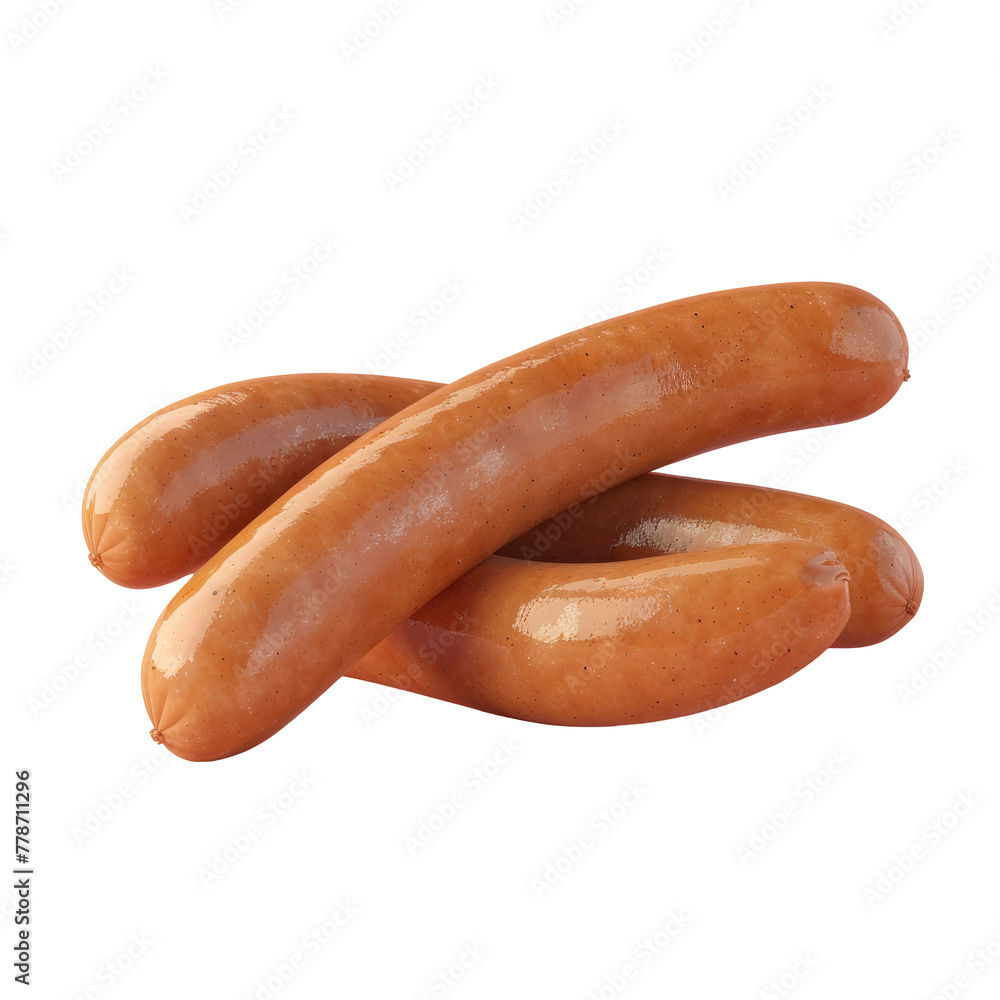 Two sausages on a Transparent Background Two sausages on a Transparent Background