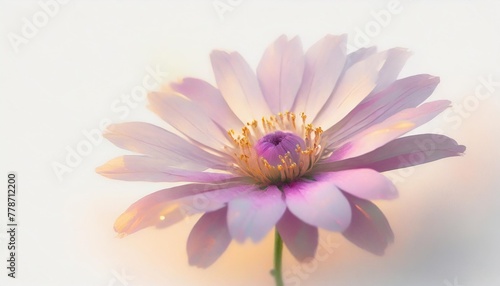 neon purple trippy flower isolated on white