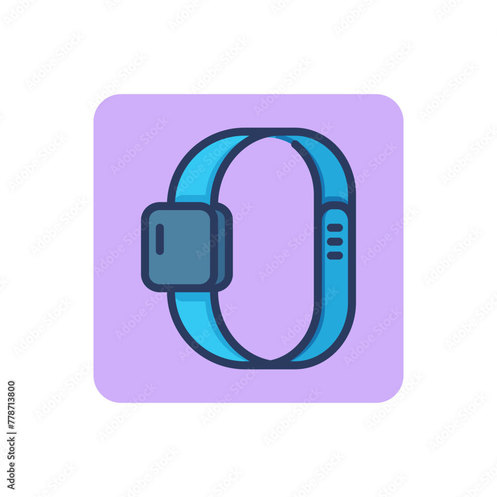 Smart watch thin line icon. Accessory, clock, wristwatch outline sign. Digital devices and electronic gadgets concept. Vector illustration for web design and apps Smart watch thin line icon. Accessory, clock, wristwatch outline sign. Digital devices and electronic gadgets concept. Vector illustration for web design and apps
