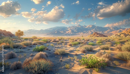 California Desert, Stunning landscapes from California's Mojave or Colorado Desert, showcasing unique geological formations and diverse flora
