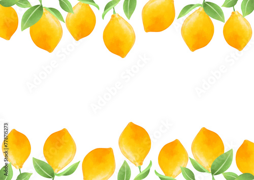 綺麗なレモンのフレーム