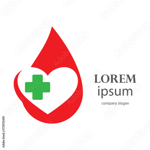 charity logo design caring for blood donors