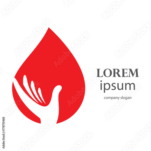 charity logo design caring for blood donors